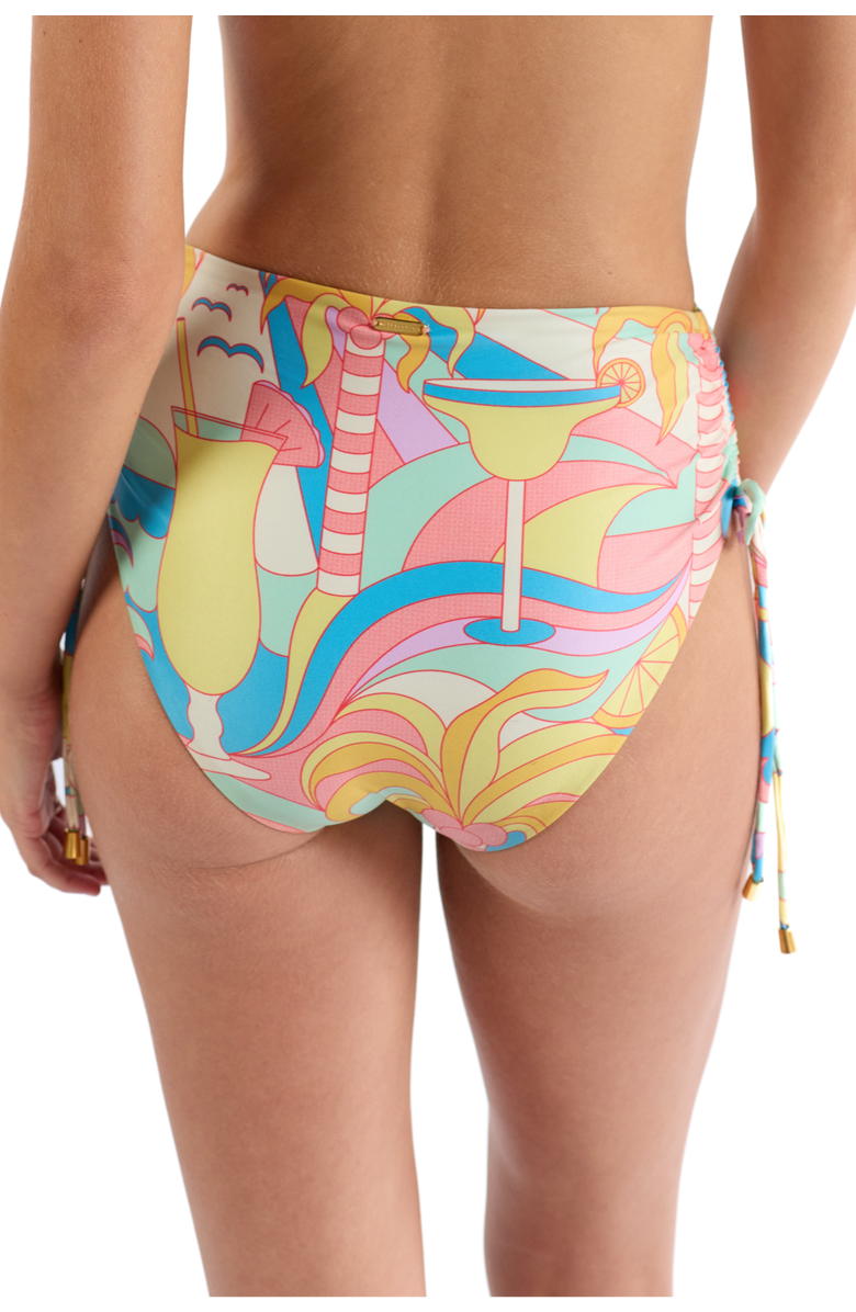 Kenny Flowers The Paradiso - High Waist Bikini Bottom w/ Side Ties & Ruching, Alternate, color, Yellow