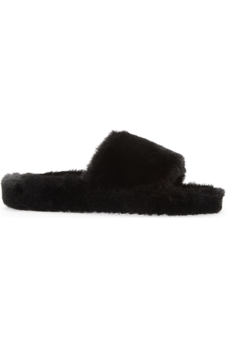 Stand Studio Leya Faux Fur Slide Sandal, Alternate, color,