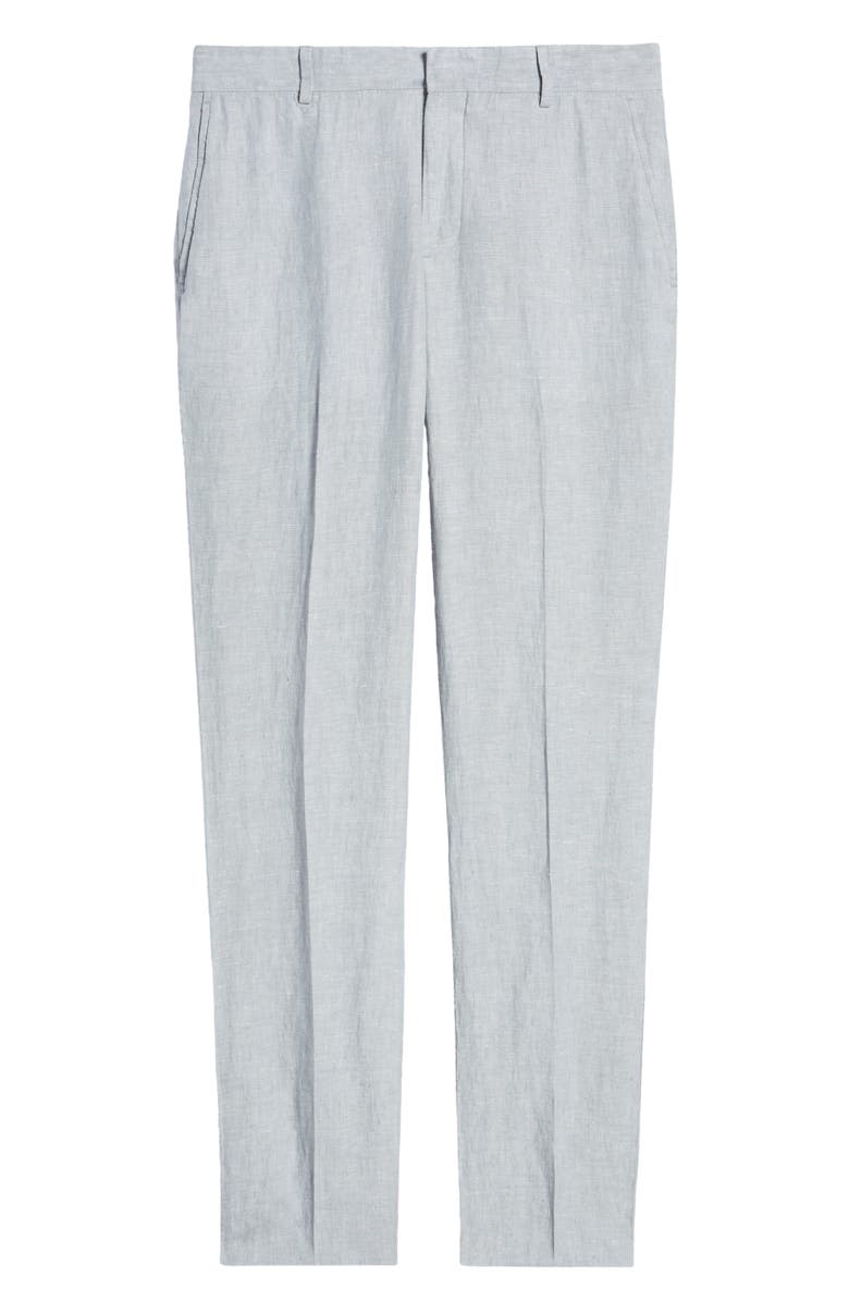 Nordstrom Trim Fit Linen Trousers, Main, color,