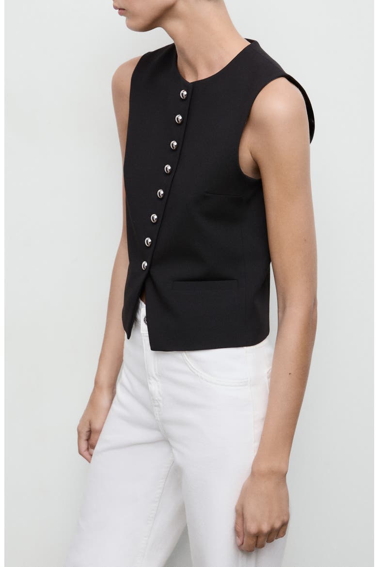 Gabo Vest, Alternate, color, BLACK