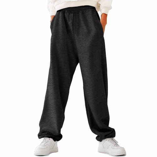 Shop Dalix Mens Ghost Embroidered Fleece Sweats Pants In Dark Heather