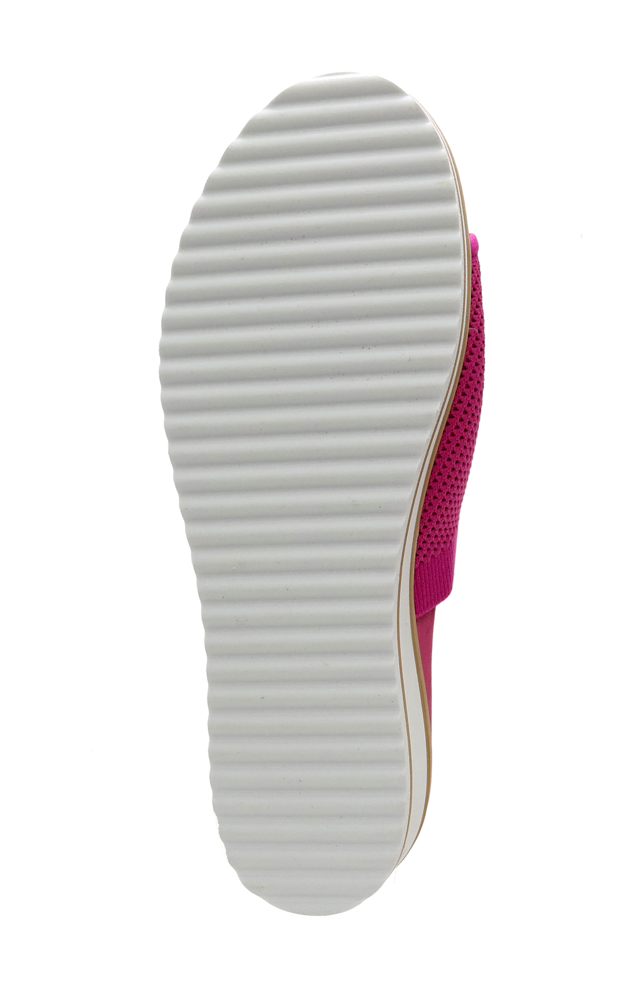 Aline Knit Wedge Slide Sandal, Alternate, color, FUSCHIA STRETCH