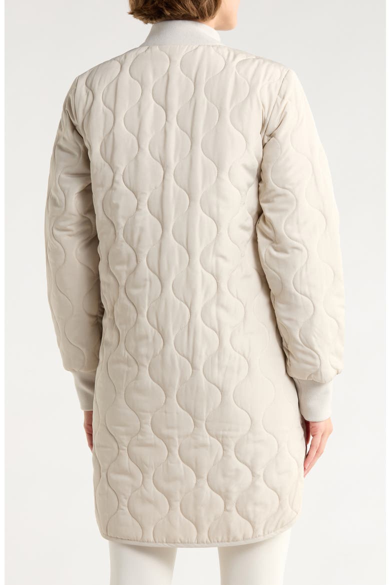 Longline Quilted Jacket, Alternate, color, GREY MOONBEAM