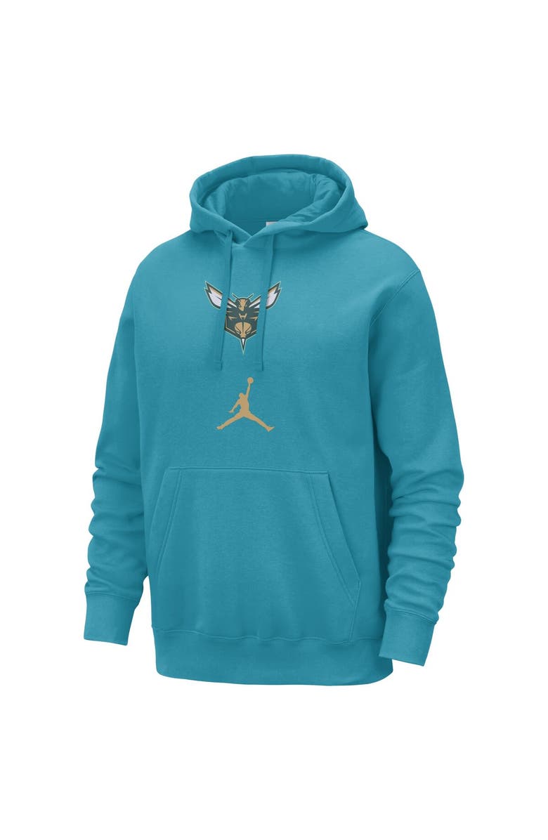Nike Men's Nike Teal Charlotte Hornets 2023/24 City Edition Essential Club Pullover Hoodie, Alternate, color,