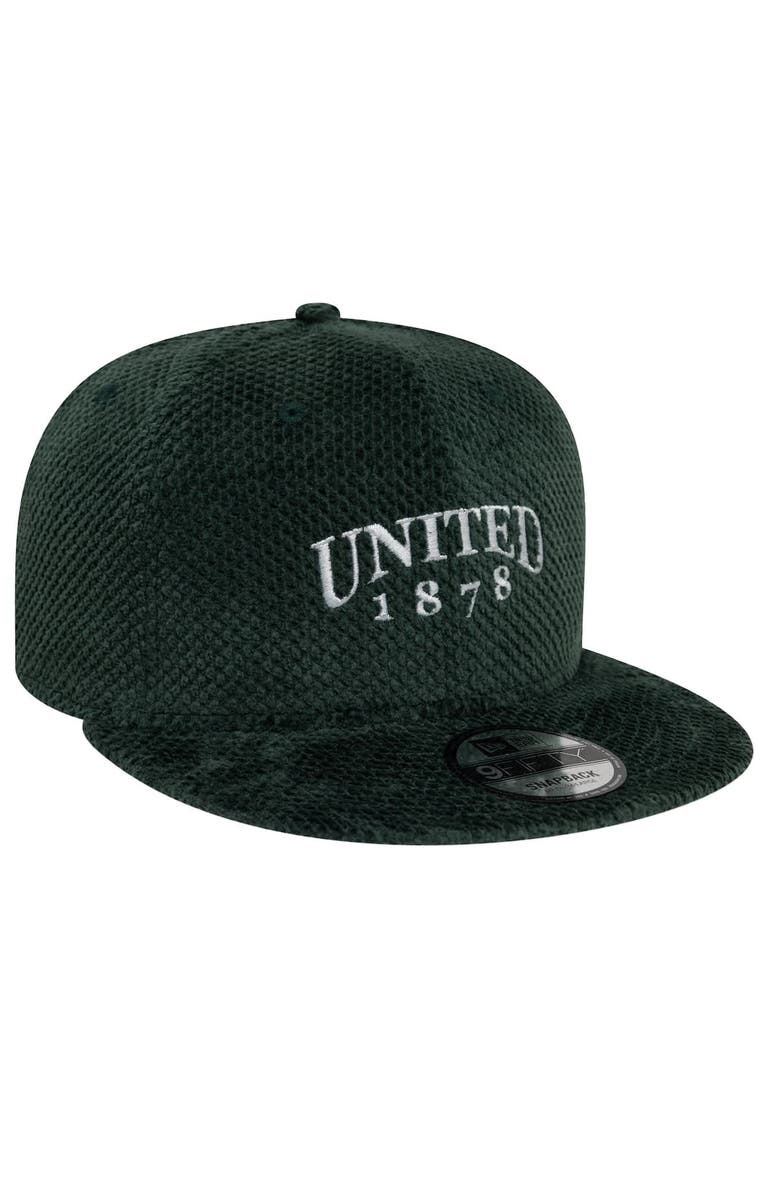 New Era Men's New Era  Green Manchester United Bobble Terry 9FIFTY Snapback Hat, Alternate, color, 