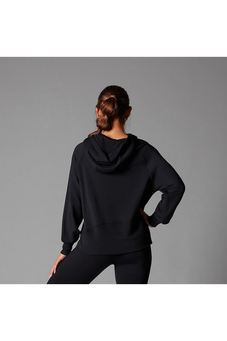 Cozy Paneled Hoodie, Alternate, color, EBONY