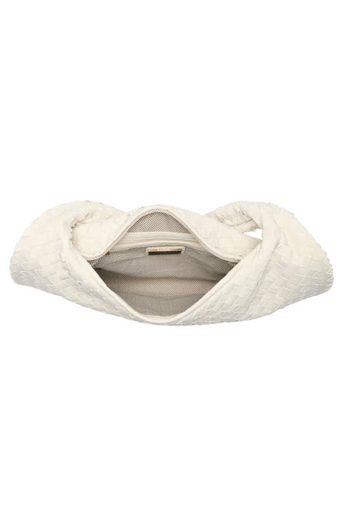 Urban Expressions Handbags Woven Faux Suede Shoulder Bag In White