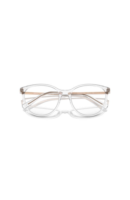Armani Exchange 53mm Cat Eye Optical Glasses In Metallic
