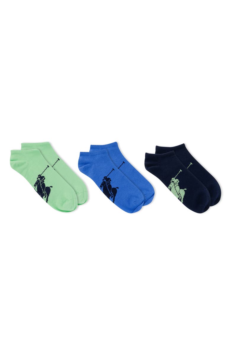 Polo Ralph Lauren 3-Pack No-Show Socks, Main, color, 