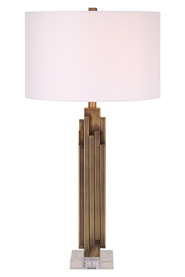 Gabriel Table Lamp, Alternate, color, ANTIQUE BRASS CLEAR