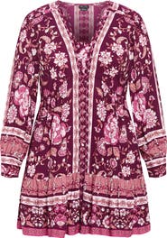 City Chic Fiona Long Sleeve Minidress