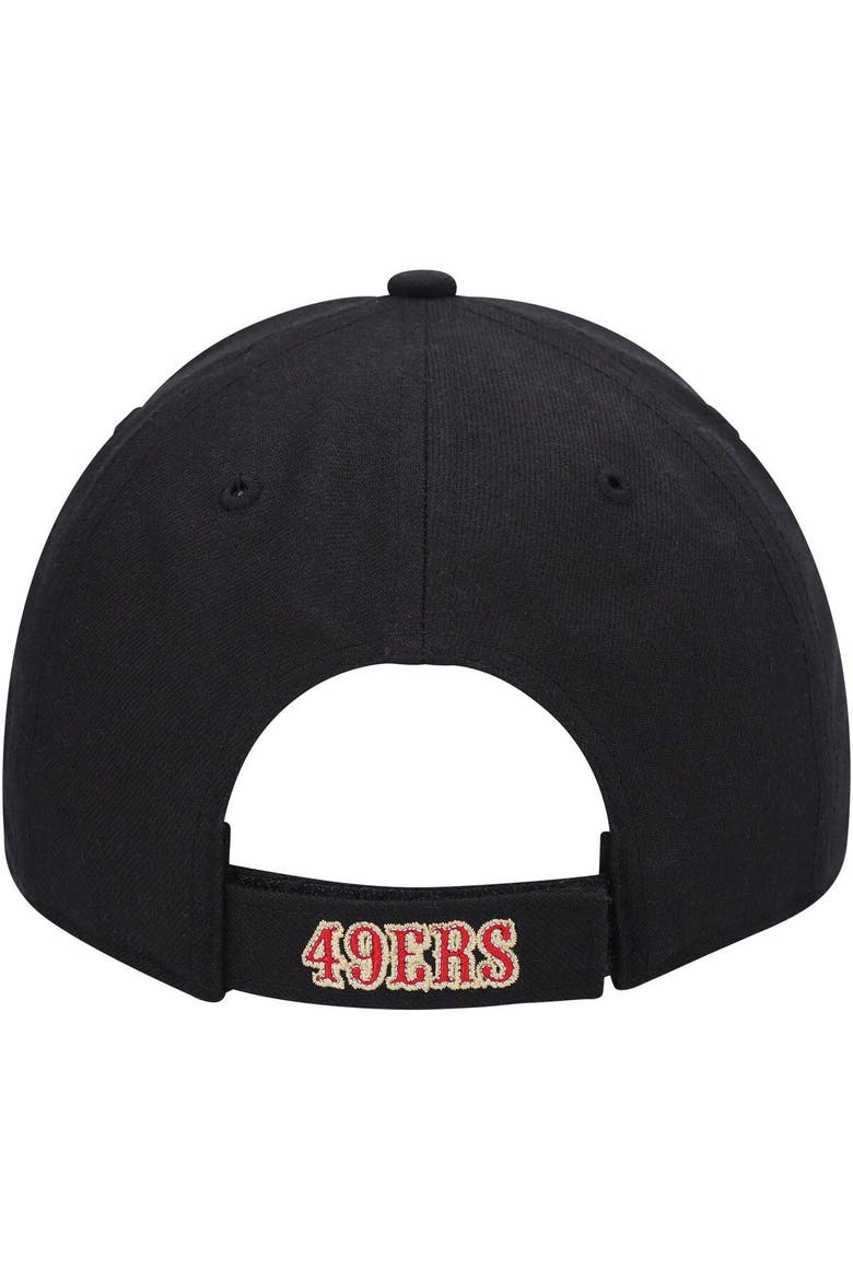Men's '47 Black San Francisco 49ers Logo MVP Adjustable Hat, Alternate, color, Black