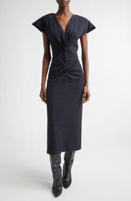 Isabel Marant Nadra Pleated Midi Dress