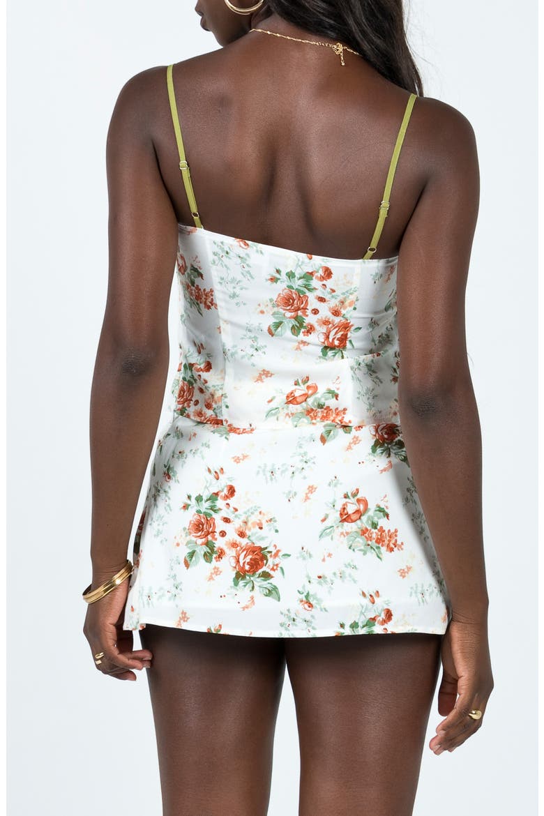Ringa Rosey Tie Front Camisole, Alternate, color, WHITE MULTI