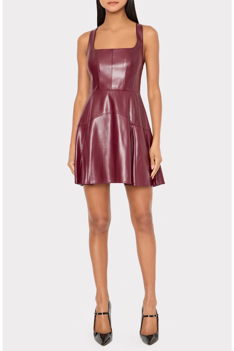 burgundy mini dress leather Milly Faux Minidress (Women) Colour:Ink-Blue holiday events high neck lace gown Buy Long Tall Sally