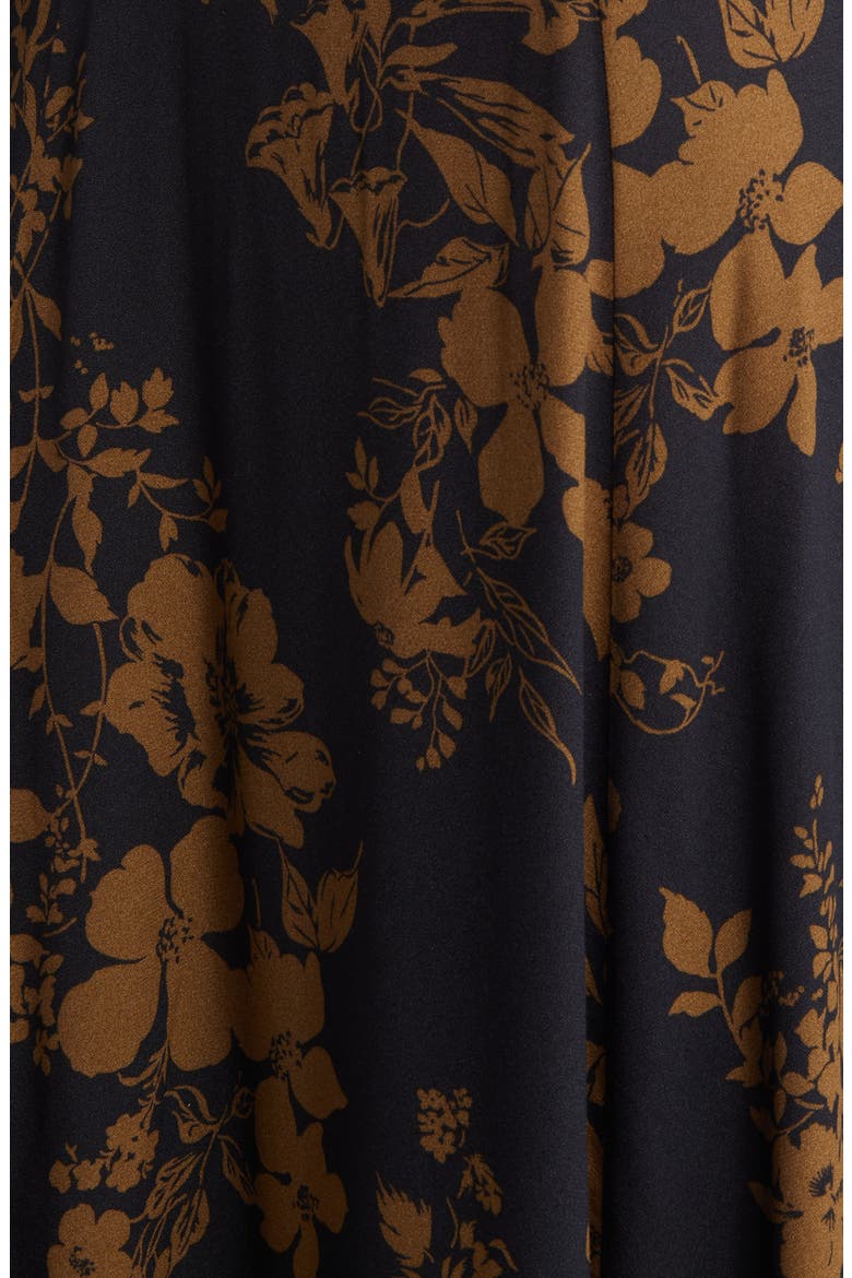 Zoe Side Slit Midi Skirt, Alternate, color, NIGHT GARDEN