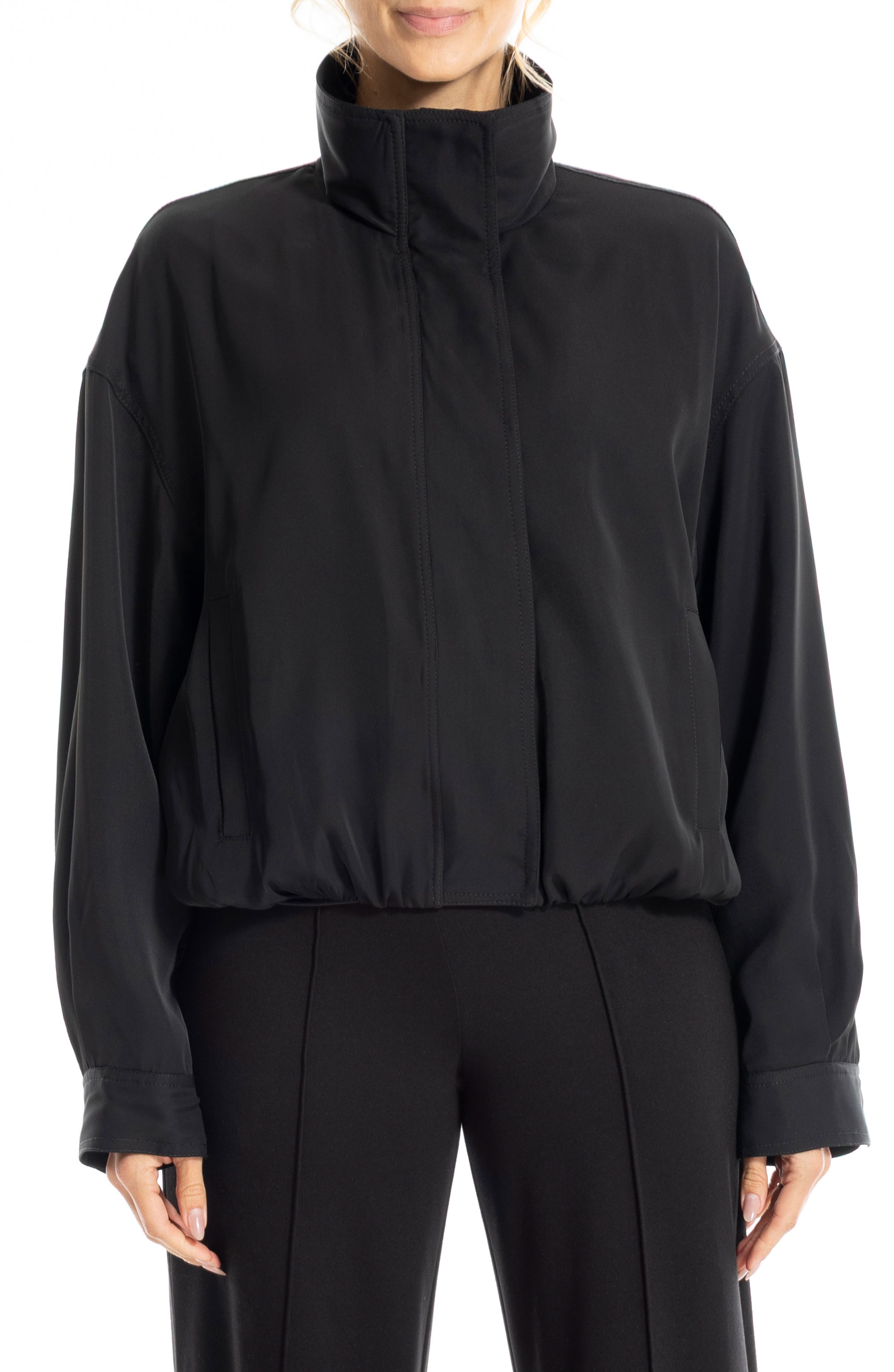 Bubble Hem Bomber Jacket