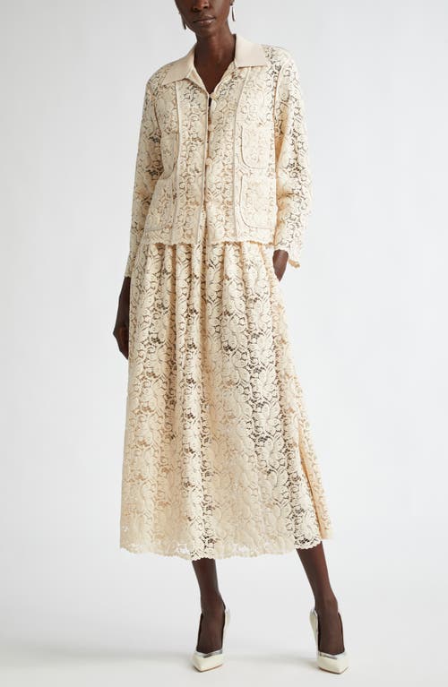 St John St. John Collection Floral Guipure Lace Jacket In Pink Blush