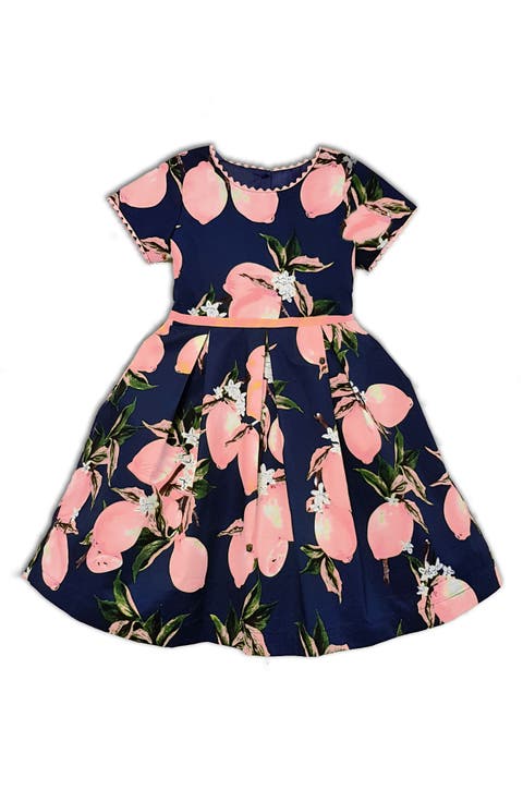 Kids' Lemon Print Cotton Dress (Little Kid & Big Kid)