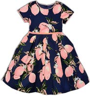 JOE-ELLA Kids' Lemon Print Cotton Dress