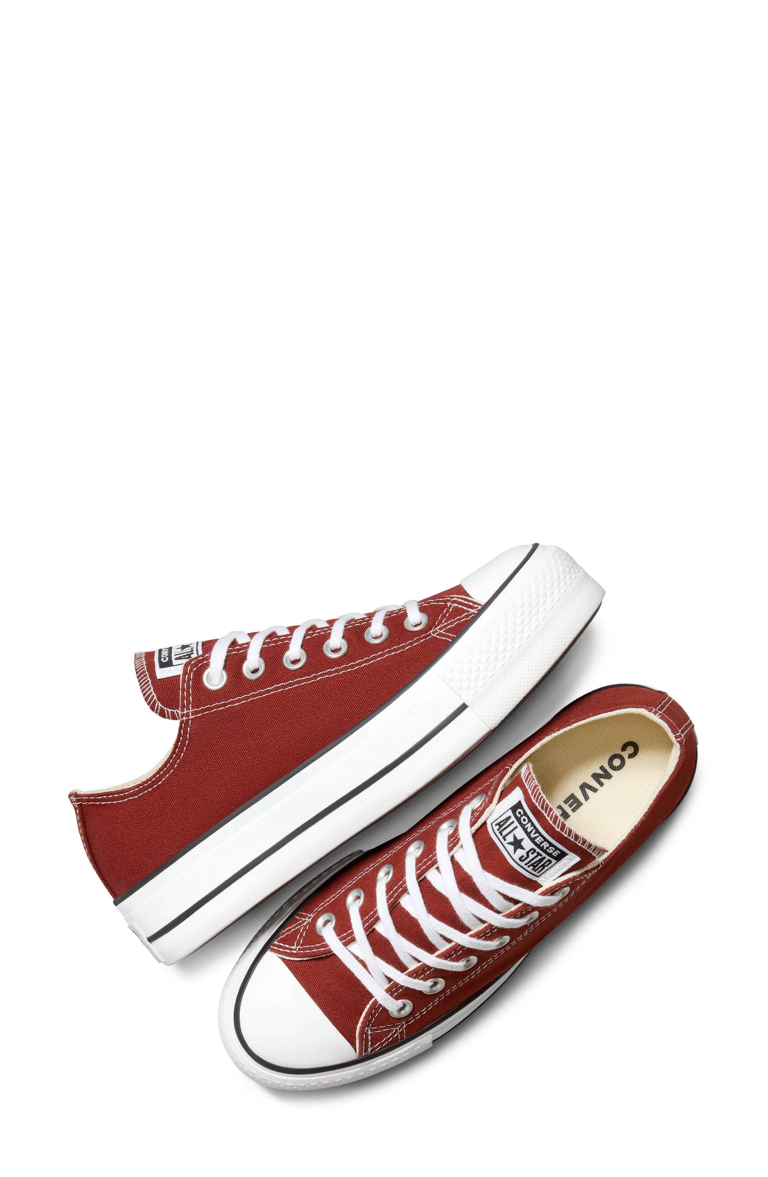 Converse Chuck Taylor All Star Lift Low Top Platform Sneaker, Alternate, color, Rottin Apple/ White/ Black