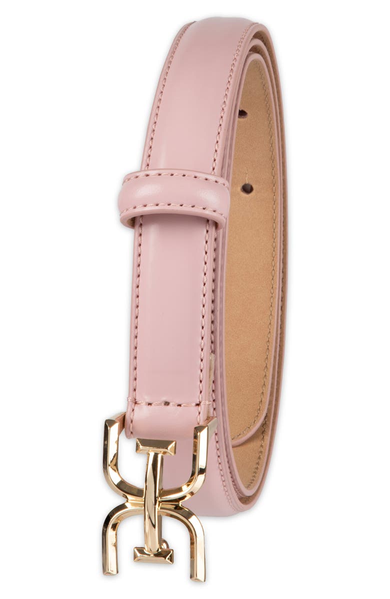 Sam Edelman Feather Edge Patent Leather Belt, Alternate, color, Pink