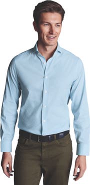 Charles Tyrwhitt Non-Iron Stretch Twill Slim Fit Shirt Single Cuff