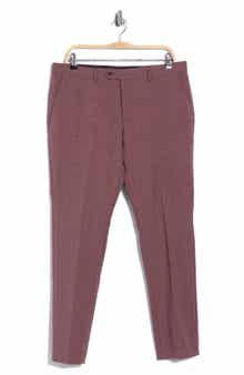 Microcheck Wool Blend Suit Pants