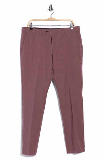 Microcheck Wool Blend Suit Pants