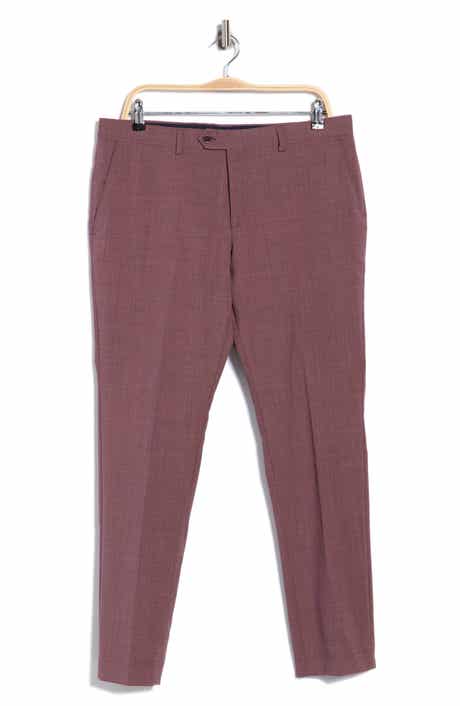 Microcheck Wool Blend Suit Pants