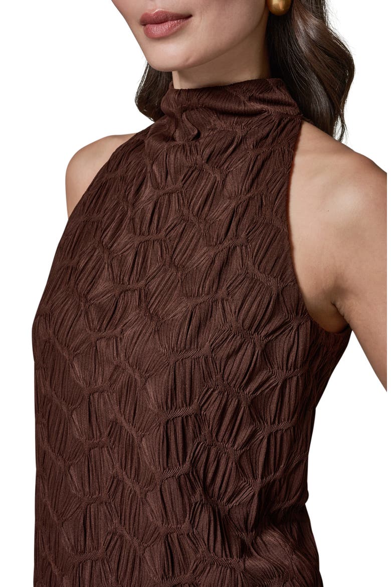 Texture Mock Neck Top, Alternate, color, CANYON