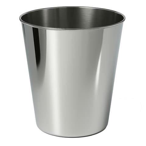 Nolan Modern Classic Smooth Steel 2-Gallon Wastebasket