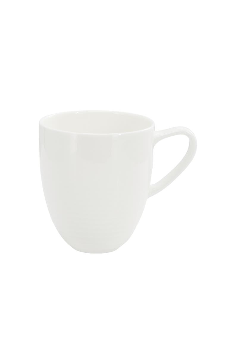 Gibson Elite Annual Rings 16 Piece Bone China Dinnerware Set, Alternate, color, White