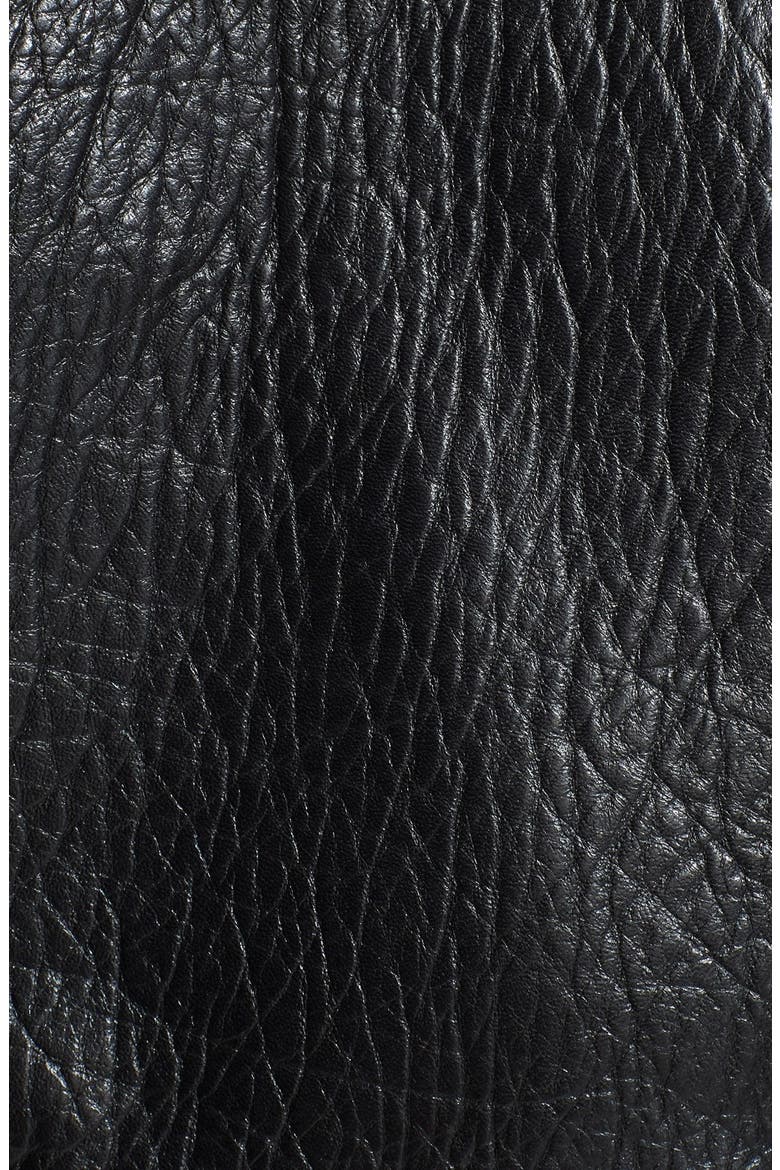 T by Alexander Wang Textured Leather Moto Jacket, Alternate, color, BLACK