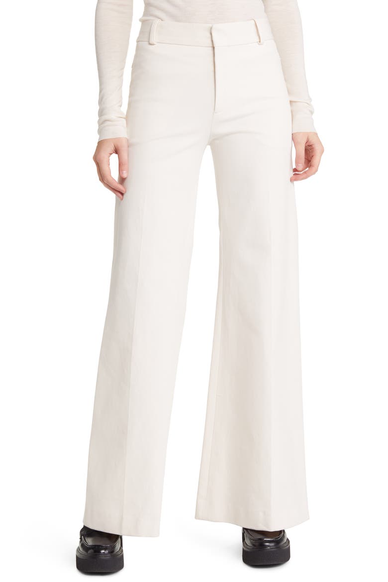 Le Palazzo Wide Leg Trousers, Main, color, BONE