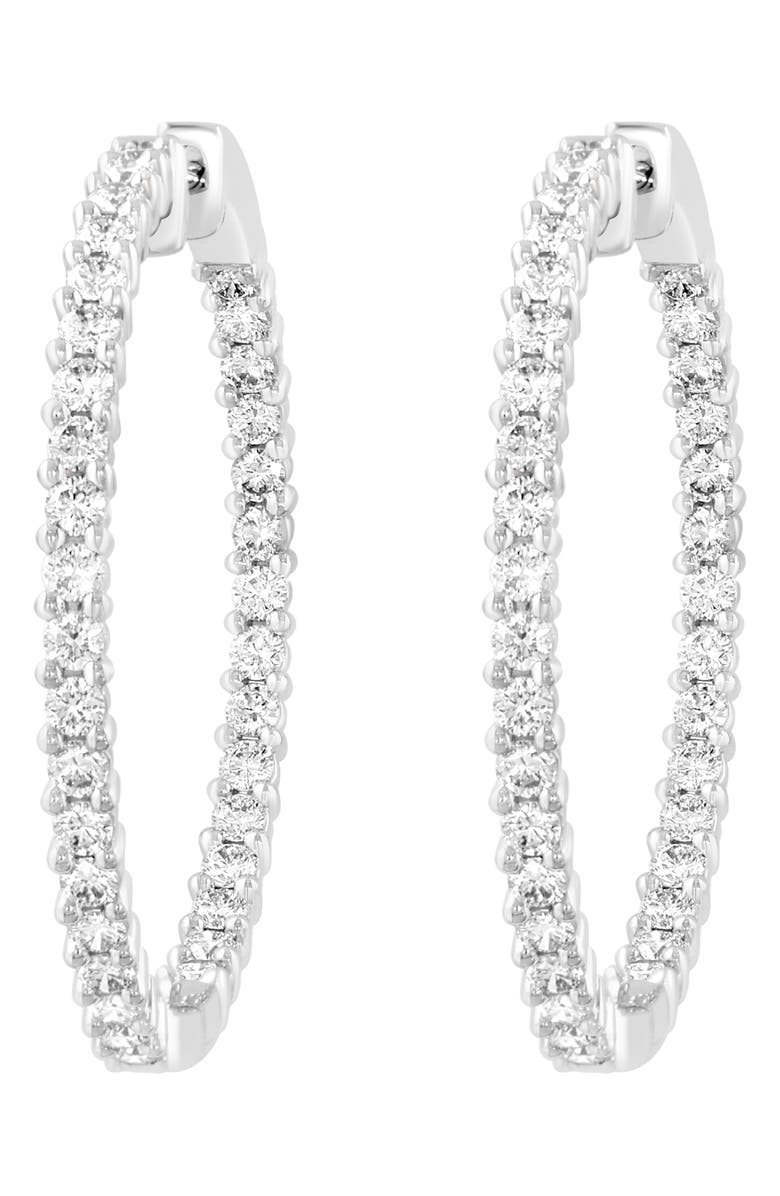 EFFY Lab Grown Diamond Hoop Earrings, Alternate, color, Silver