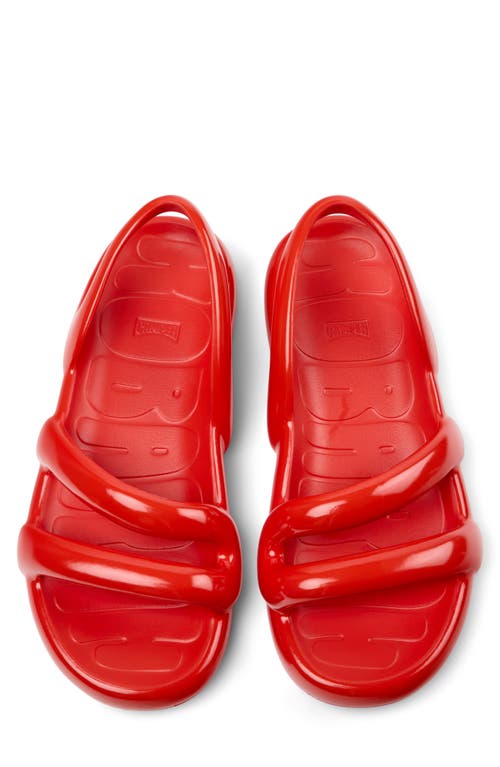 Camper Kobarah Flat Slingback Sandal In Bright Red