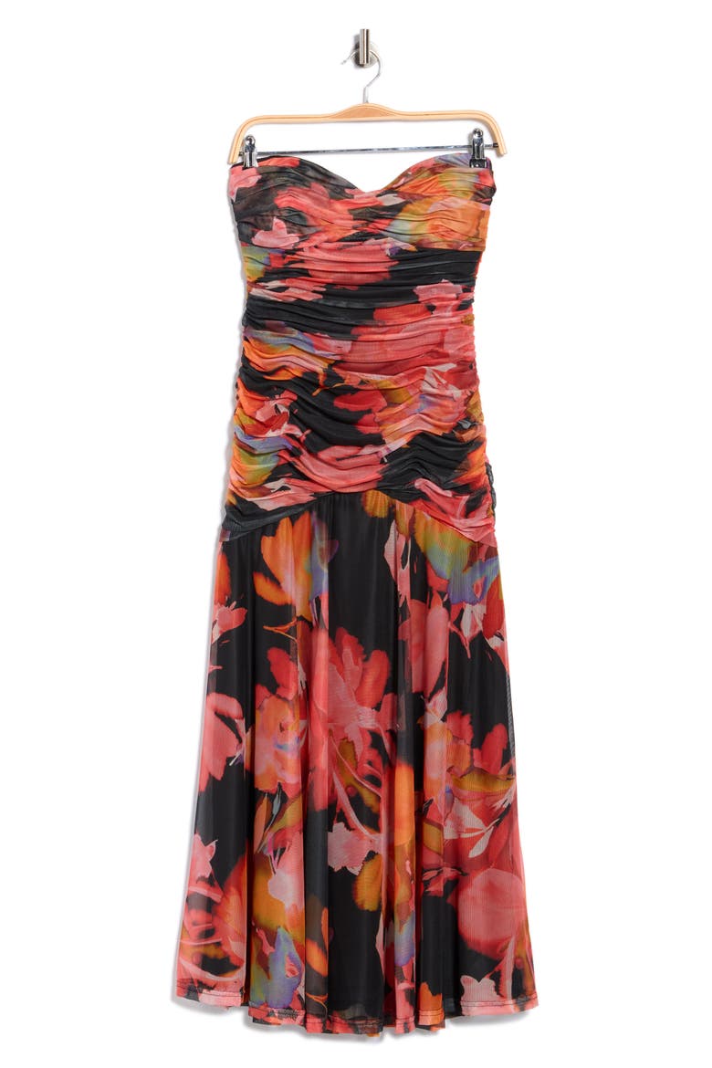 hutch sleeveless slim mesh maxi dress Hutch Sleeveless Slim Mesh Maxi Dress In Blue Pattern - 33% Off