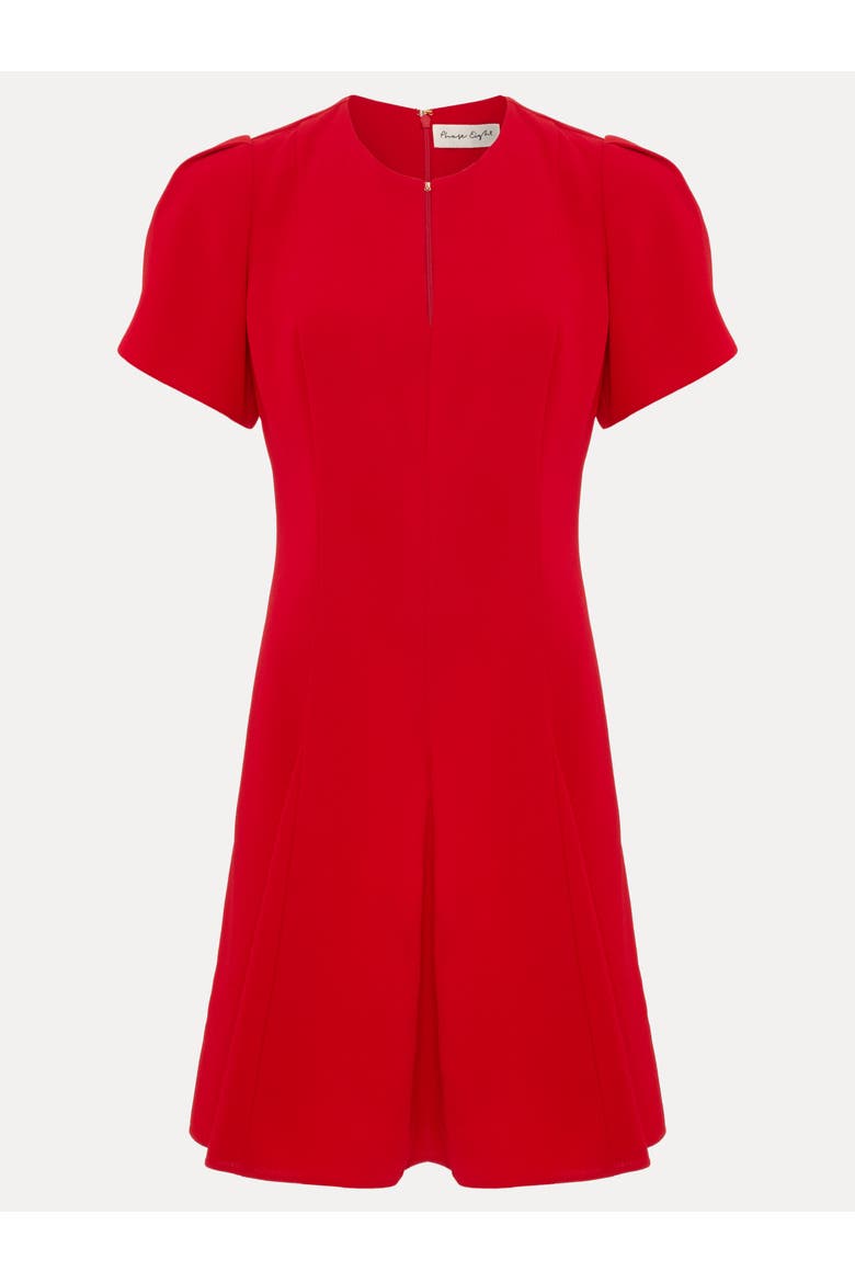 Elia Fit-Flare Mini Dress, Alternate, color, Red
