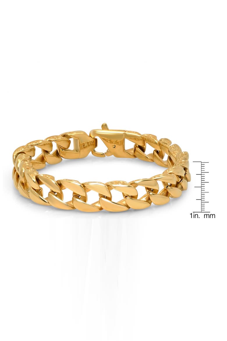 Men's Curb Chain Bracelet, Alternate, color, YELLOW