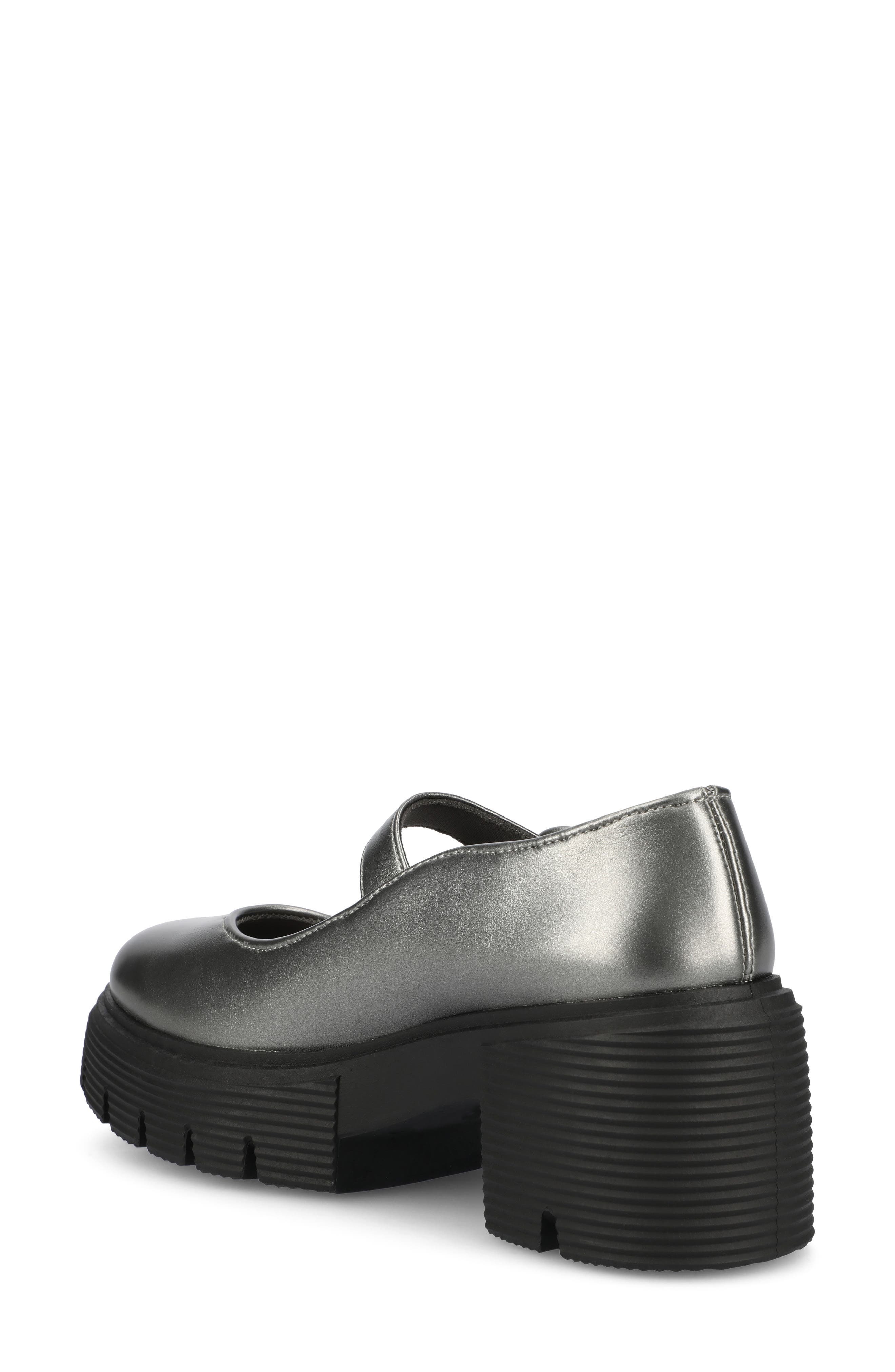 Journee Collection Zarynn Mary Jane Platform Pump, Alternate, color, Pewter