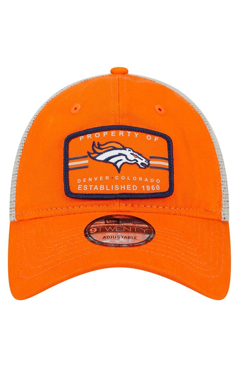 New Era Men's New Era  Orange Denver Broncos Property Trucker 9TWENTY Adjustable Hat, Alternate, color, 