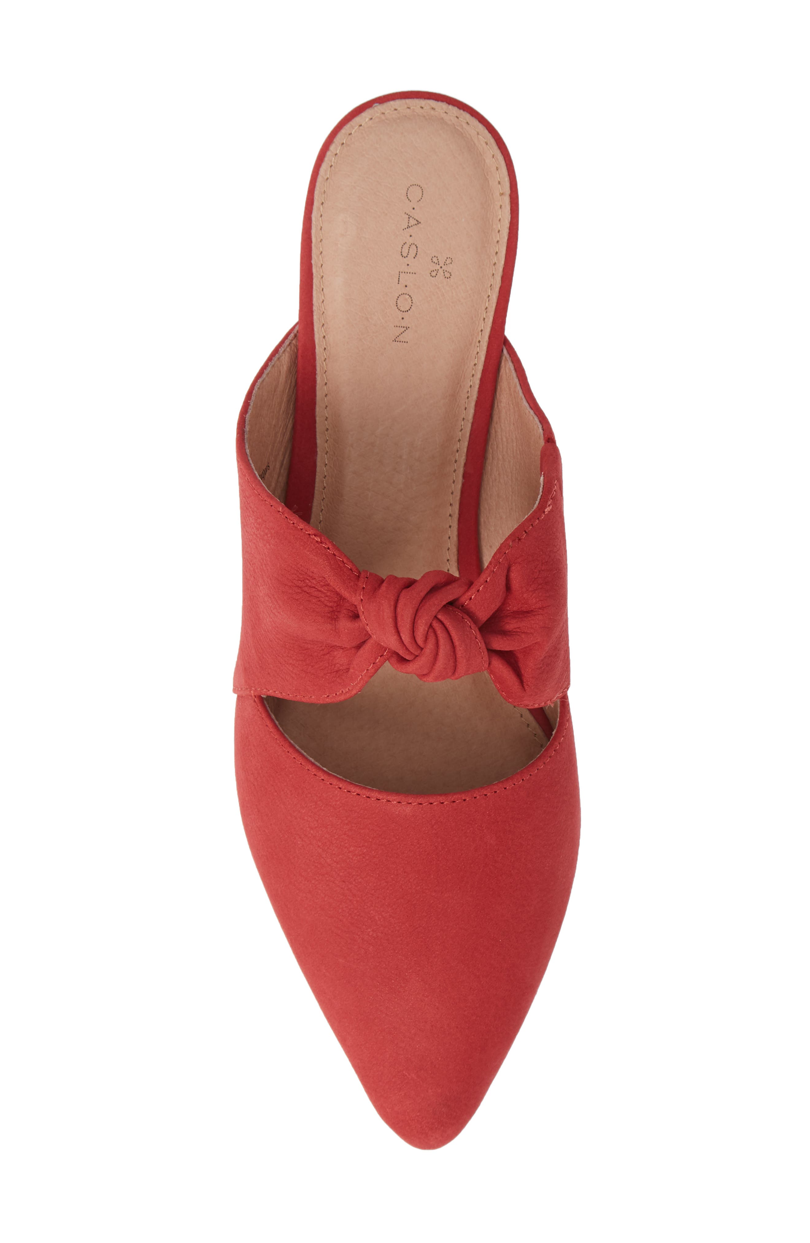 Luke Knotted Mule, Alternate, color, RED NUBUCK