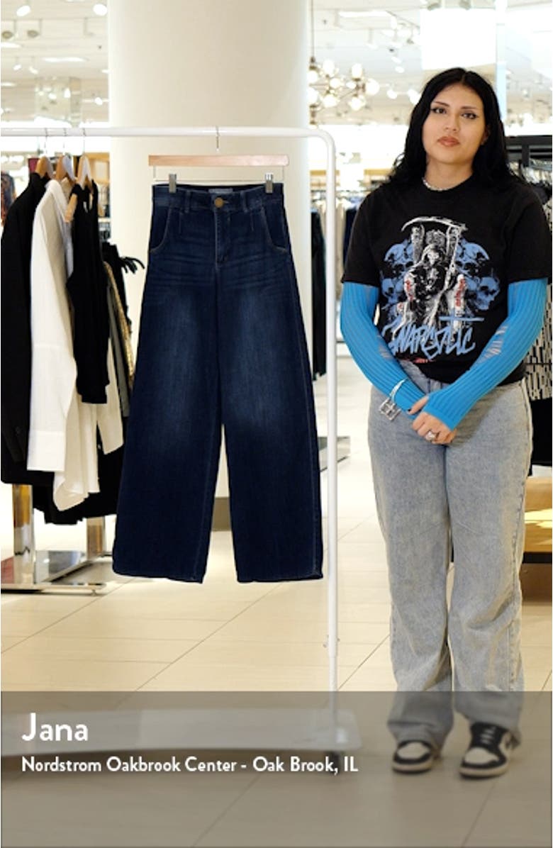 Whitney 'Ab'Solution Skyrise Wide Leg Jeans, sales video thumbnail