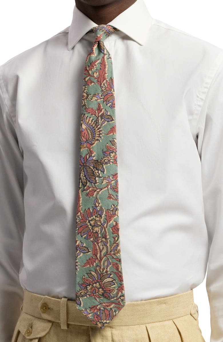 Ralph Lauren Purple Label Paisley Silk & Linen Tie, Alternate, color, Percy Paisley