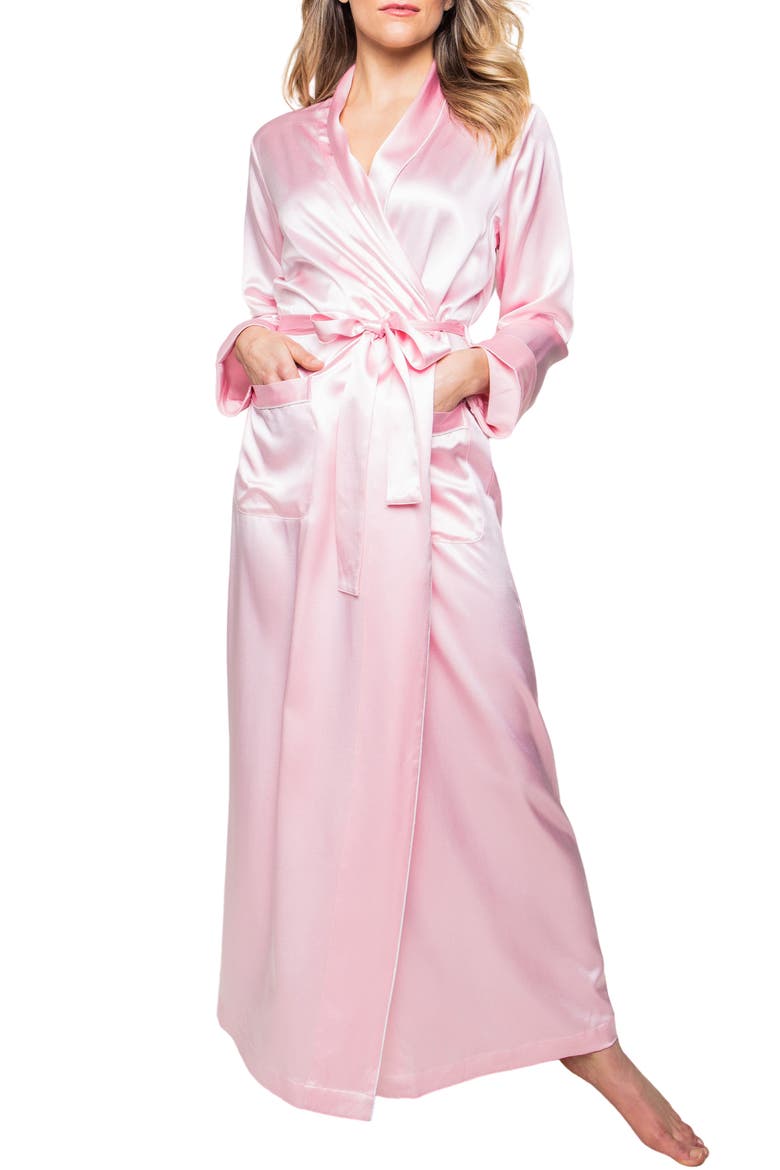 Silk Robe, Main, color, PINK