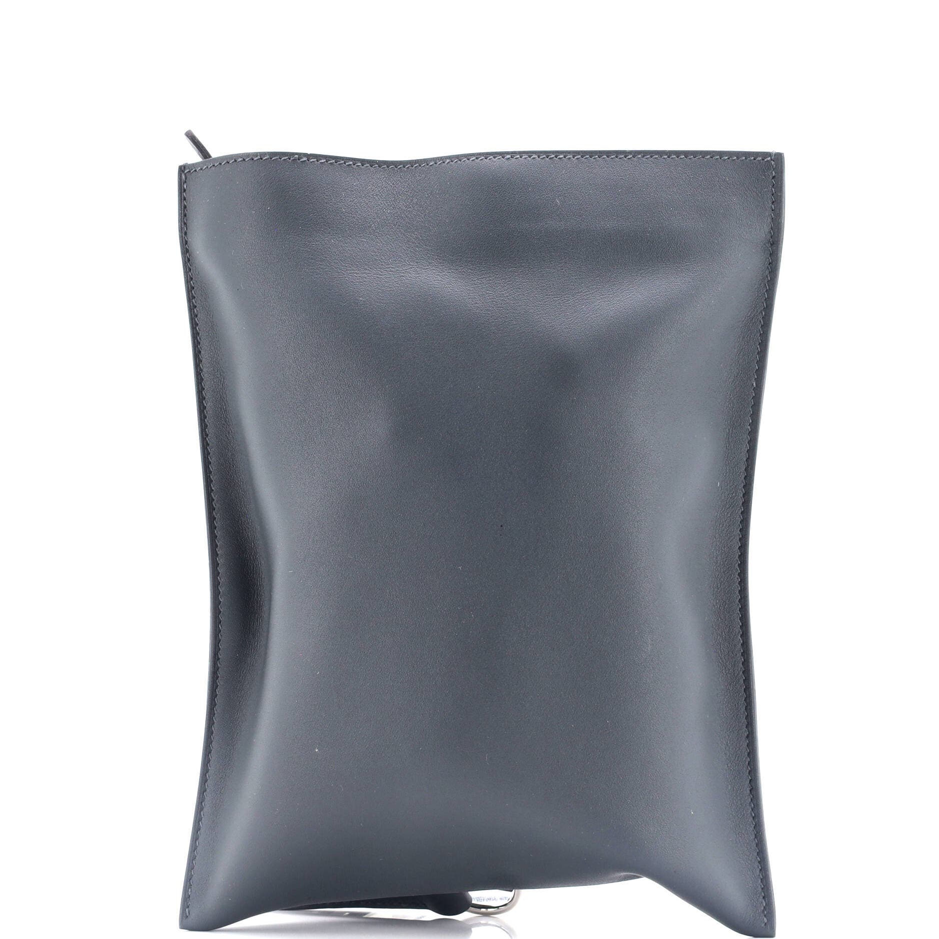 Pre-Owned Hermes Pochenplus Sling Wallet Leather, Main, color, Gris Misty