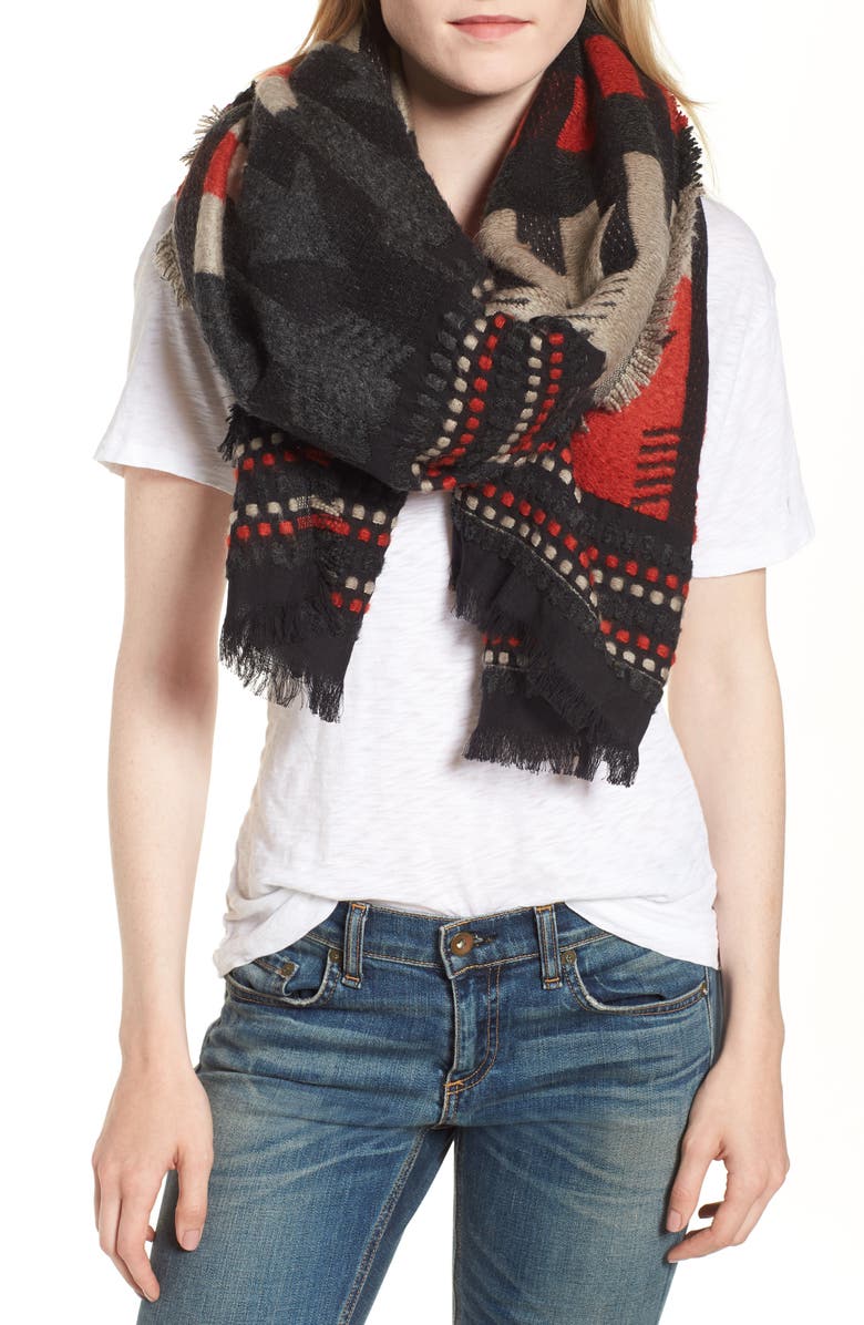 Mackage Aro Jacquard Scarf, Main, color, 