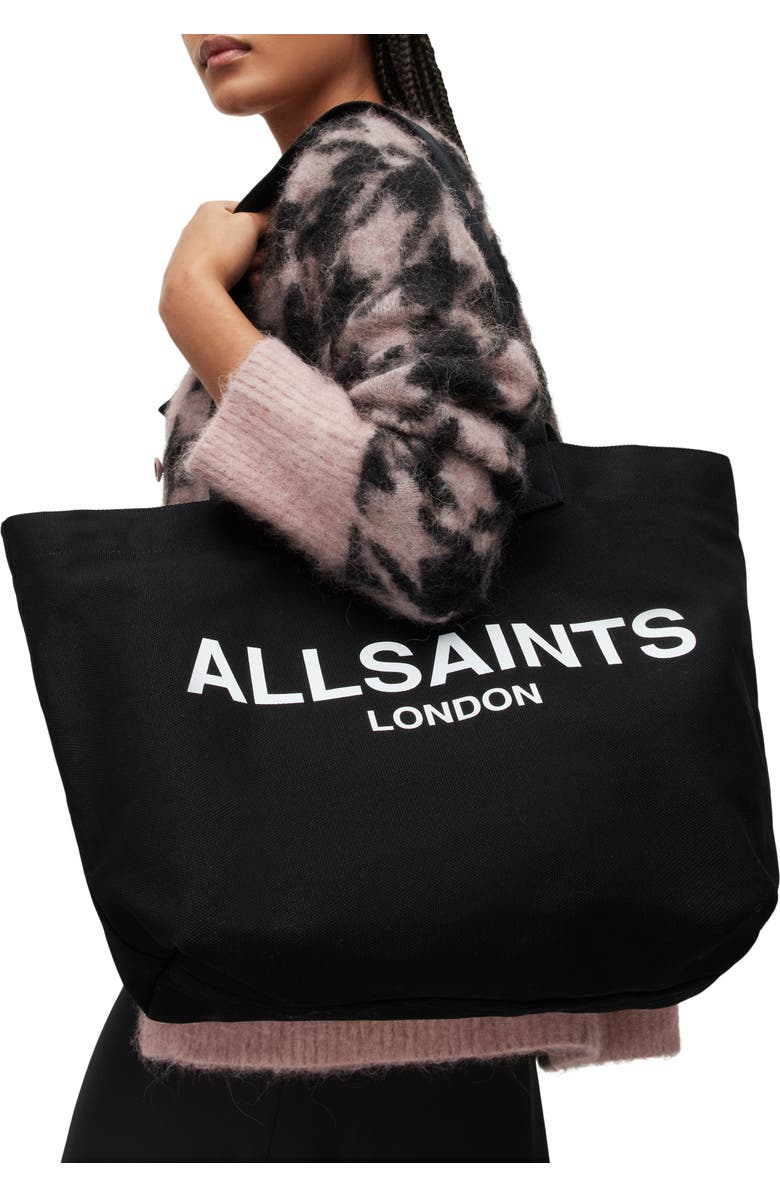AllSaints Ali Canvas Tote, Alternate, color,