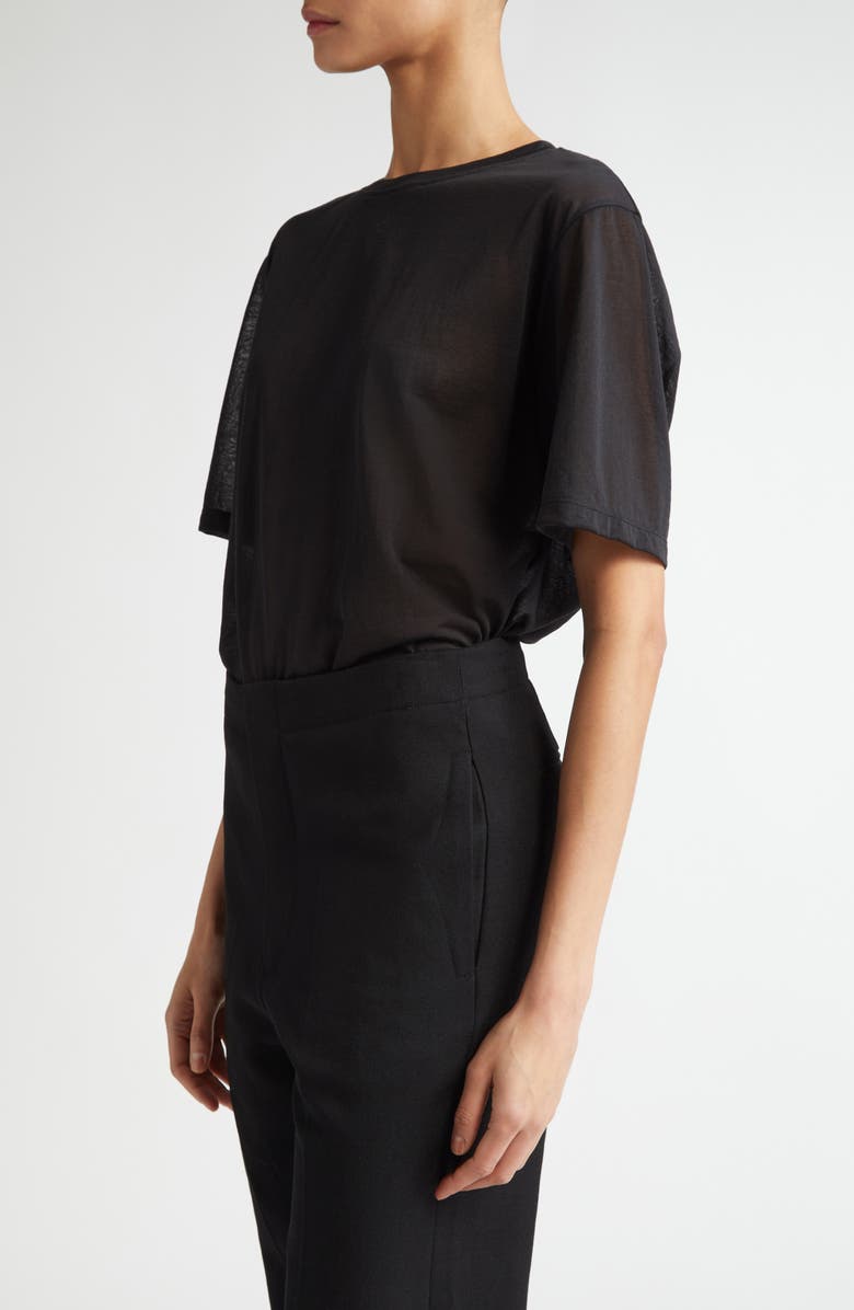 Victoria Beckham Classic Cotton Blend T-Shirt, Alternate, color,